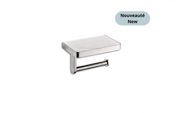 Tablette porte-papier toilette murale Nano Aurea en acier inoxydable