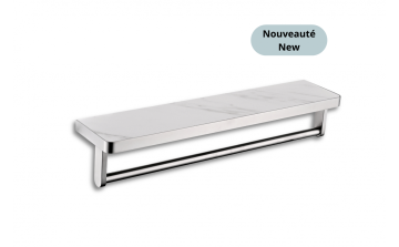 Tablette porte-serviettes murale Nano Aurea en acier inoxydable