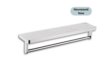 Tablette porte-serviettes murale chrome Aurea en acier inoxydable