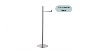 Porte-papier de toilette sur pied Nano Ilma en acier inoxydable