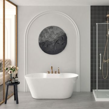 Baignoire autoportante Humda 60 po en acrylique blanc lustré