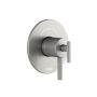 Finition pour valve coaxiale RoundOne 1/2 po de type Aquatonik avec sélecteur intégré 2 voies Nickel pur PVS