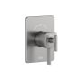 Finition pour valve coaxiale SquareOne 1/2 po de type Aquatonik avec sélecteur intégré 2 voies Nickel pur PVS