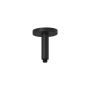 Premia Bras de douche vertical Moroka 6 po avec garniture ronde Noir mat