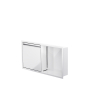 Niche de douche avec porte 12 po x 24 po blanc lustré