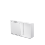 Niche de douche avec porte 12 po x 24 po blanc mat