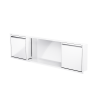Niche de douche avec porte 12 po x 48 po blanc lustré