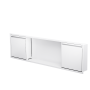 Niche de douche avec porte 12 po x 48 po blanc mat
