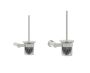 montage muraled ensemble brosse de toilette with verre givré Bowl PORTO 137610 nickel poli
