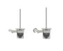 montage muraled ensemble brosse de toilette with verre givré Bowl PORTO 137610 nickel brossé