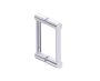 6 po poignée double pour porte de douche en verre PORTO 1377806 chrome poli