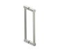 12 po poignée double pour porte de douche en verre PORTO 1377812 nickel brossé
