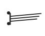 18 po barre à serviette triple pivotante OSLO 144111 noir mat