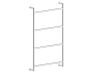 18 po Towel Ladder OSLO 144450 nickel brossé