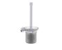 montage muraled ensemble brosse de toilette with verre givré OSLO 144610 chrome poli