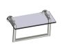 10 po tablette en verre avec barre à serviette OSLO 144676 nickel brossé