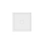 Base de douche Rouge 3636 blanche en coin en acrylique avec drain central