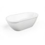 Baignoire autoportante Berlin F2 3266 AFR blanche en acrylique avec drain central