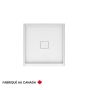 Base de douche Cache 3636 blanche pour alcôve en acrylique avec drain central