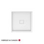 Base de douche Cache 3636 blanche en coin droite en acrylique avec drain central