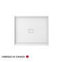 Base de douche Cache 3642 blanche pour alcôve en acrylique avec drain central