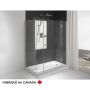Base de douche Zen 4836 blanche en coin en acrylique avec drain central