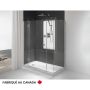 Base de douche Zen 6036 blanche en coin à gauche en acrylique avec drain central