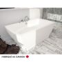 Baignoire autoportante Believe 3666 blanche en acrylique avec drain central et système Mass-Air