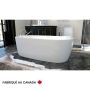 Vapora F1 6036 Baignoire blanche autoportante en acrylique avec drain reversible et système Activ-air