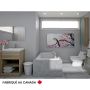 Velona 6636 Baignoire blanche podium en acrylique avec drain reversible