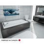Zenya 6032 AFR Baignoire blanche podium en acrylique avec drain reversible et système Activ-air