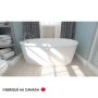 Vapora F2 6636 Baignoire blanche autoportante en acrylique avec drain reversible et système Activ-air