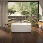 Kavala 6732 AFR Bain autoportante blanc en acrylique avec drain central