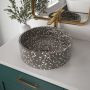 Lorna lavabo rond gris en terrazzo