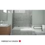 Astica 3060 BI Baignoire blanche alcôve en acrylique avec drain à gauche