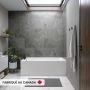 Pia 3260 BJI AFR Baignoire blanche en coin droit en acrylique avec drain à gauche et système Activ-Air