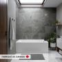 Pia 3660 BJI AFR Baignoire blanche en coin gauche avec drain à droite