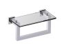 10 po tablette en verre avec barre à serviette LONDON 248676 chrome poli
