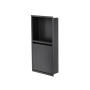 Niche de douche avec porte 24 po x 12 po noir mat