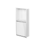 Niche de douche avec porte 24 po x 12 po blanc lustré