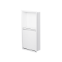 Niche de douche avec porte 24 po x 12 po blanc mat