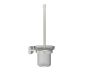 montage muraled ensemble brosse de toilette with verre givré MADRID 262610 nickel poli