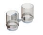 double Bathroom Tumbler Cup & Toothbrush Holder MADRID 262662 nickel brossé