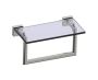 10 po tablette en verre avec barre à serviette MADRID 262676 nickel brossé