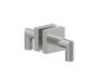 double poignée de porte de douche MADRID 2627502 nickel brossé