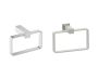 Rectangular anneau porte-serviette LISBON 277464 nickel brossé