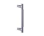 12 po poignée simple pour porte de douche moleté droit 3107512 chrome poli