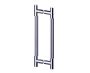poignée double pour porte de douche 18 po moleté droit 3107818 chrome poli