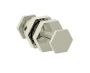 double Shower Door Knob PISA 3427502 nickel poli