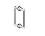poignée double pour porte de douche 8 po PISA 3427808 chrome poli